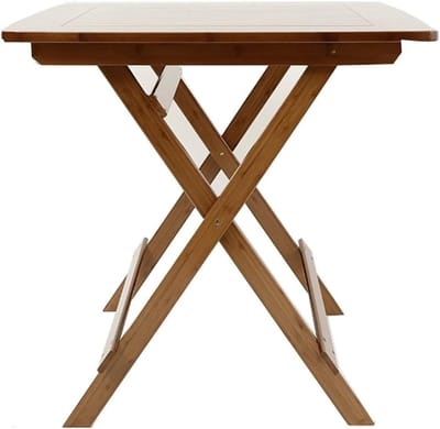 Houten Klaptafel - Dienblad Tafel - Eten en Werken - Milieuvriendelijk Bamboe - Vierkant - Natuurlijk