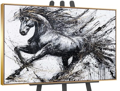 Canvas schilderij handgeschilderd energy of speed abstract – YS-Art Gallery – Luxe wanddecoratie voor woonkamer – Modern schilderij voor slaapkamer en hal