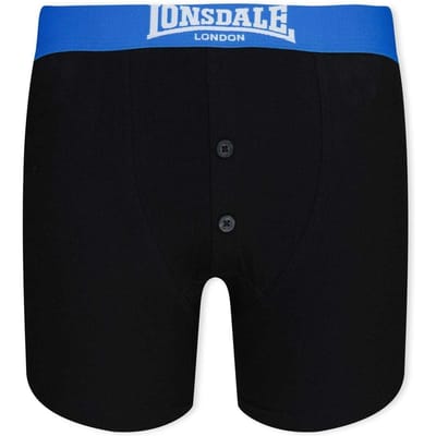 Lonsdale Boxershorts voor jongens (Set van 2) (Zwart/Blauw)