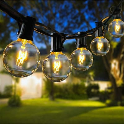 Lichtsnoer Voor Buiten - 11 m - 30 G40 Lampen + 5 Reservelampen - Weerbestendig - Balkon - Lichtketting - Buiten - IP44 Waterdicht - Voor Binnen En Buiten - Tuin - Terras - Bruiloften - Feesten