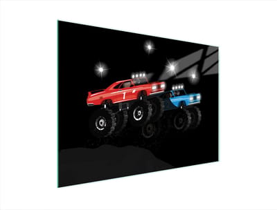 TMK ArtDeko 40x30 Serie - Snijplank van Gehard Glas - Beschermplaat voor Kookplaat - Keukentafelblad