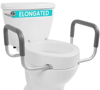 Verhoogde Toiletbril met Handgrepen - Comfortabele en Veilige Toiletstoel voor Gehandicapten
