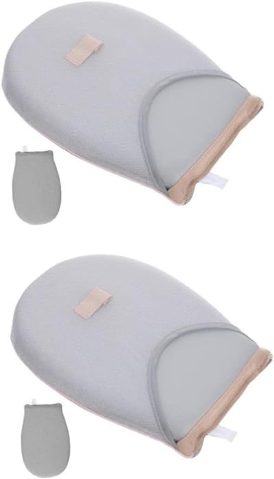 Strijkhandscchoen - Stoomhandschoen Kleding - Kleding Stomen - Anti-stoom - 24x16.5x2.5cm - Lichtgrijs