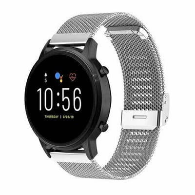 By Qubix - Milanese bandje met klemsluiting - Zilver - geschikt voor Huawei Watch 5 - 42mm