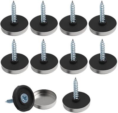 Polished 12mm Spiegelschroeven met Kappen - Rvs Bevestigingsmaterialen voor Meubels, Tafels en Kasten