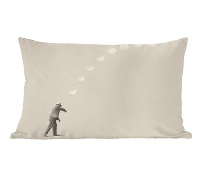 Sierkussens - Kussentjes Woonkamer - 50x30 cm - Vintage - Maan - Man