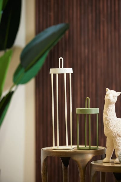 Light&living - Oplaadbare Tafellamp - voor binnen en buiten - LED-Ø13x50 cm - ISALO crème