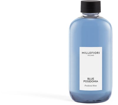 Millefiori Milano - Navulling voor Geurstokjes 250 ml - Blue Posidonia - 4-5 maanden