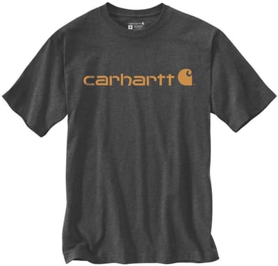 ##Carhartt Relaxed Fit Heavyweight Short-Sleeve Logo Graphic T-Shirt-Carbon Heather-L