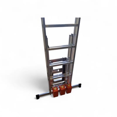 Ladder met liftsysteem = De Lichte Ladderlift ''Gecko'' - 2x14 Ladder met lift systeem