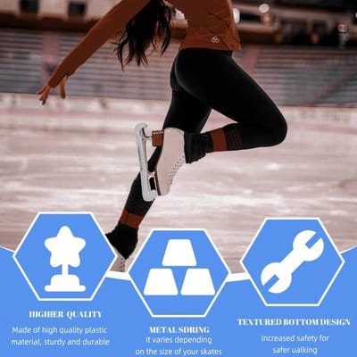 Verstelbare IJs Skating Pads voor Kinderen en Volwassenen, Universele Accessoire voor Schaatsen en FiguurSchaatsen, Wit, Comfortabel en Duurzaam