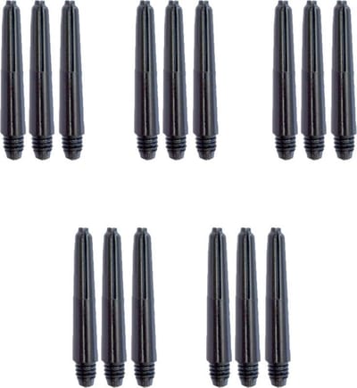 Darts Set dartshafts - zwart - 3 sets (9 stuks) - Short - dartshafts - dart shafts