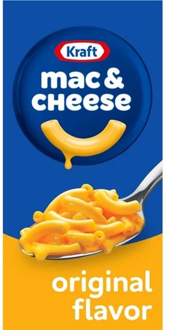 Kraft Mac & Cheese 10x206g verpakking | Romige kaasdip & verrijkte macaroni | Import uit de VS | Eenvoudig te bereiden, perfect voor snelle maaltijden | Totale inhoud 2060 g met Kajal Sticker