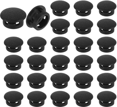 28 stuks ronde afdekdoppen, kunststof stoppen, zwarte stoeldoppen, buisafsluitdoppen, 10 mm (0,39 inch) meubelpoot, inzetstuk rubberen doppen, glijbescherming voor stoel, bank, rek