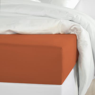 De Witte Lietaer Hoeslaken Olivia Caramel - 140 x 200/220 x h 30 - Bruin - Katoen Satijn