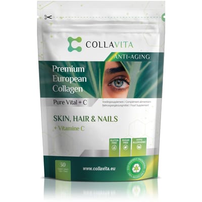 Collavita Collageen Poeder - Super Geconcentreerd - Met Vitamine C - 100% Natuurlijk - Huid, Haar en Nagels