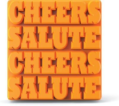 IJsblokjes Vorm, Cheers & Salute, Siliconen, BPA vrij, Oranje - Zoku
