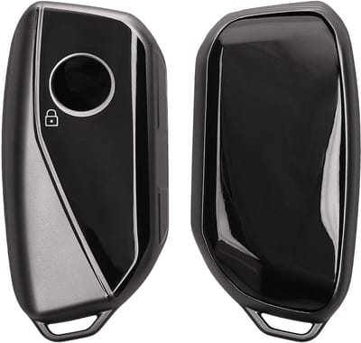 kwmobile autosleutel hoesje geschikt voor BMW 4-knops X7 X1 U11 iX ix1 7-serie G07 I7 autosleutel hoes - TPU autosleutel behuizing - Beschermende auto sleutel case - Sleuteletui in mat zwart / zwart