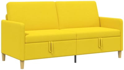 vidaXL - Sofa - met - Opbergruimte - Licht - Geel - 172 - x - 78 - x - 87 - cm - Polyester