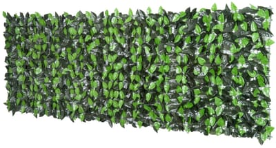 Daity Kunstmatig bladerdak, privacyscherm, geschikt voor tuin- en binnendecoratie, 3m x 1m, lichtgroen en donkergroen.