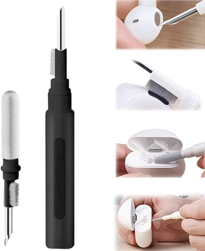 Multifunctionele Reinigingskit voor Computers - Soft Brush, Hoekstofzuiger, Toetsenbordverwijderaar en Oplaadcase Cleaner in Zwart/Wit - Ideaal voor Laptop, PC en Accessoires