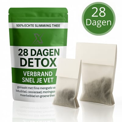 Xtrazz Afslankthee - 28 Dagen - Kruidenblend met Groene Thee, Gember, Citroengras & Senna - Theeritueel voor Bewuste Voeding, Routine en Dagelijkse Keuzes