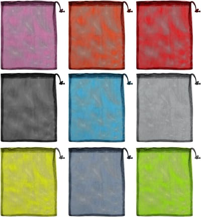 9 Stuks Netvakken met Trekkoord - Polyester Opbergtas voor Sporttoestellen, Geschenken en Speelgoed