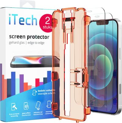 iTech EasyClick Transparant screenprotector - geschikt voor iPhone 12 / 12 Pro