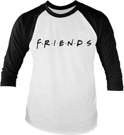 Friends Raglan top -S- Logo Wit/Zwart