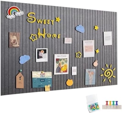PromoHome Groot Vilt Prikbord Zelfklevend 60x40 cm - Opvouwbaar Memobord voor Kantoor en Huis