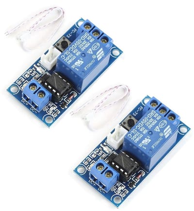 5V Bistable Relais Module met 1 Kanaal en Drukknop - 2 Stuks