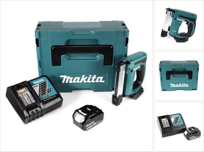 Makita DST 221 RT1J 18 V Li-ion accu tacker in Makpac + 1x BL 1850 B 5.0 Ah Li-ion accu + DC 18 RC lader