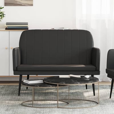 vidaXL - Bankje - 107x80x81 - cm - kunstleer - zwart