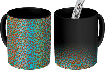 Magische Mok - Foto op Warmte Mokken - Koffiemok - Patroon - Panter - Abstract - Magic Mok - Beker - 350 ML - Theemok