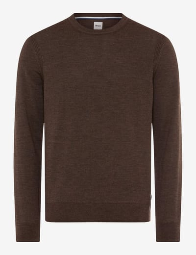 Brax Heren Trui  Style RICK chocolate, donkerbruin, maat M