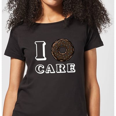 I Donut Care Women's T-Shirt - Black - 3XL