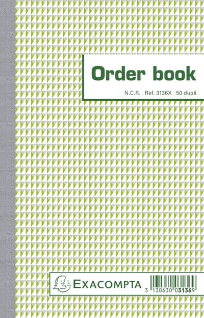 Exacompta 10x Orderbook gelijnd 21x13,5cm 50 blad doorschrijfpapier dupli - - 3136X