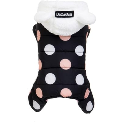 Vêtements d'hiver imperméables pour animaux de compagnie, manteau chaud en peluche pour animaux de compagnie, combinaison, vêtements pour chiots, Costume pour petit chien, Chihuahua XXL noir