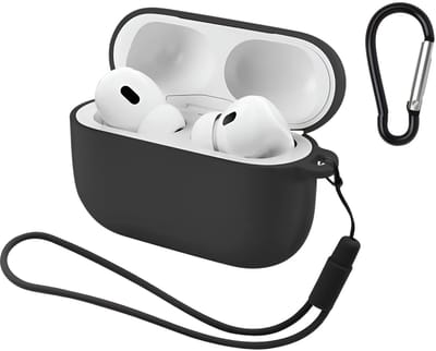 Studio Air® Airpods Hoesje Pro 3 Siliconen Case - Zwart - Hooked - Soepel Airpod Hoesje voor Airpods Pro 3 (2025)