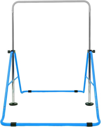 Kinderen Gymnastiek Bar - Rekstok Thuis - Gymnastiek Oefenen - Inklapbaar Ontwerp - Verstelbare Hoogte - Blauw
