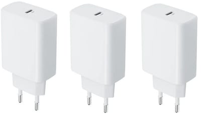 3 stuks OneOne 25W super snellader. Witte oplader met USB C. PD en Quick Charge lader adapter past op Apple iPhone 15, iPhone 15 Plus, 15 Pro, 15 Pro Max, iPhone 16, 16 Plus, 16 Pro, iPhone 17, 17 Air, 17 Pro, 17 Ultra