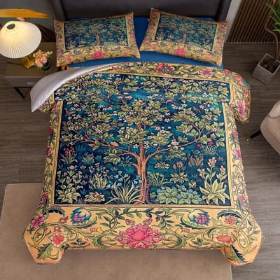 william morris nouveau De Aardbeidieven Dekbedovertrek Set King Queen Double Full Twin Eenpersoons Maat Bedlinnenset 140x210cm