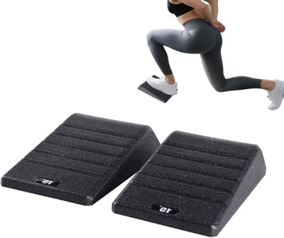 Squat Wedge - Kuit Stretch Plank - Verbeteren Houding - Dubbele Incline Ontwerp - 29x15.2x10 cm - Zwart