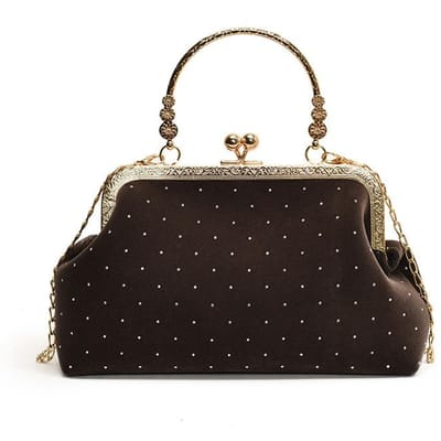 Sac à Main de Banquet Style Clip-goût et Tempérament Sac pour Robe de Dîner Femme Mode Chaîne Bandoulière Petit Sac Carré W3915WW- gray