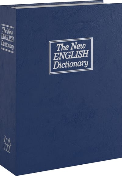 ACROPAQ Boekenkluis medium – Verborgen kluis met combinatieslot – Discreet & functioneel boekkluisje – Verborgen boek – Blauw