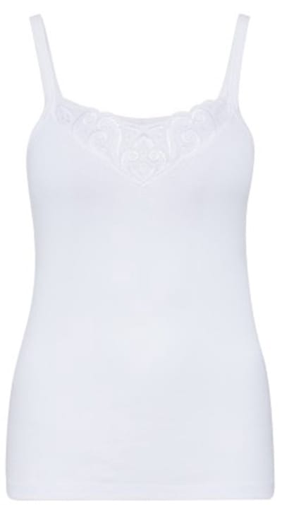 Con-ta - 2-pak dames hemden 700/4200 met kant - elastisch bandje - 100% katoen - wit - maat 52