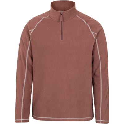 Mountain Warehouse Heren Ashbourne II Half Zip Fleece Top (Bruin)