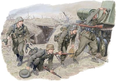 Dragon Modelbouwpakket Militaire voertuigen - 6058 German Panzerjaeger Eastern Front 1944 - Figures Plastic - 1:35 - Modelbouw