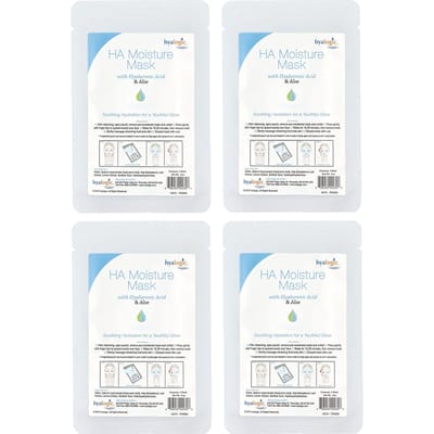 Hyalogic, HA Moisture Beauty Mask, with hyaluronic acid and aloe, fragrance-free, 4 sheets, 0.8 oz each