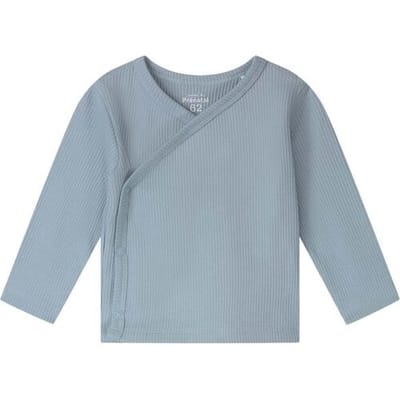 Prénatal newborn overslagshirt rib Light Water Blue 44 heren